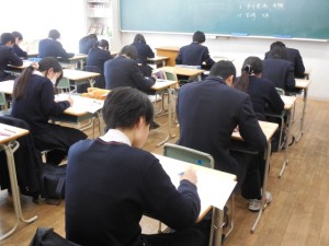 高校3年：学年末試験が始まりました