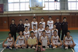 中学男子バスケット　県新人大会、優勝！！