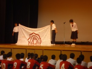 中学壮行会が行われました