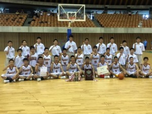 中学男子バスケット　夏の県大会、初優勝！