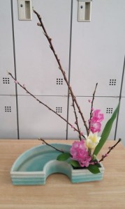 華道部：2月の練習風景です