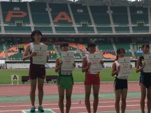 中学陸上競技部　県通信陸上競技大会　結果