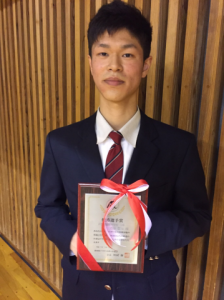 中学男子バスケット　県優秀選手賞を受賞しました！
