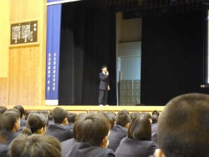 全校生徒対象　夢力講演会を行いました