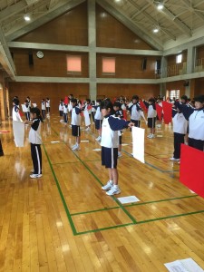 中学1年生 初期指導合宿