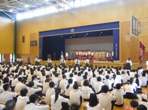 高校壮行会が行われました