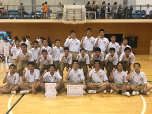 中学男子バスケット　浜松地区新人大会の結果