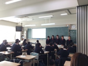 中学2年生　京都フィールドワークの発表会