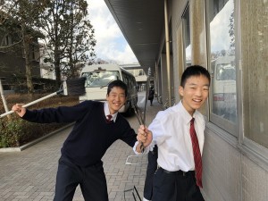 中学生徒会　朝の清掃活動