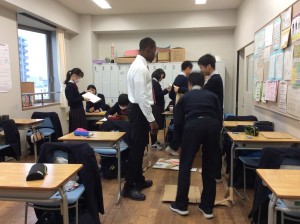 中学グローバル　学習発表会（英語劇）の準備