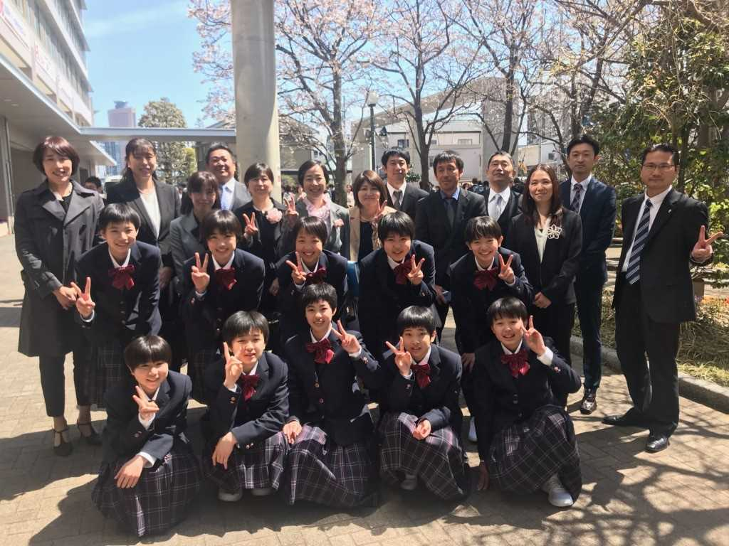 中学女子バスケット! 入学式