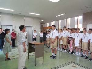 男子バスケットボール部夏季中体連県大会結果報告会