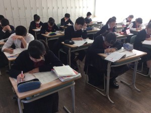 中学勉強マラソンを行いました